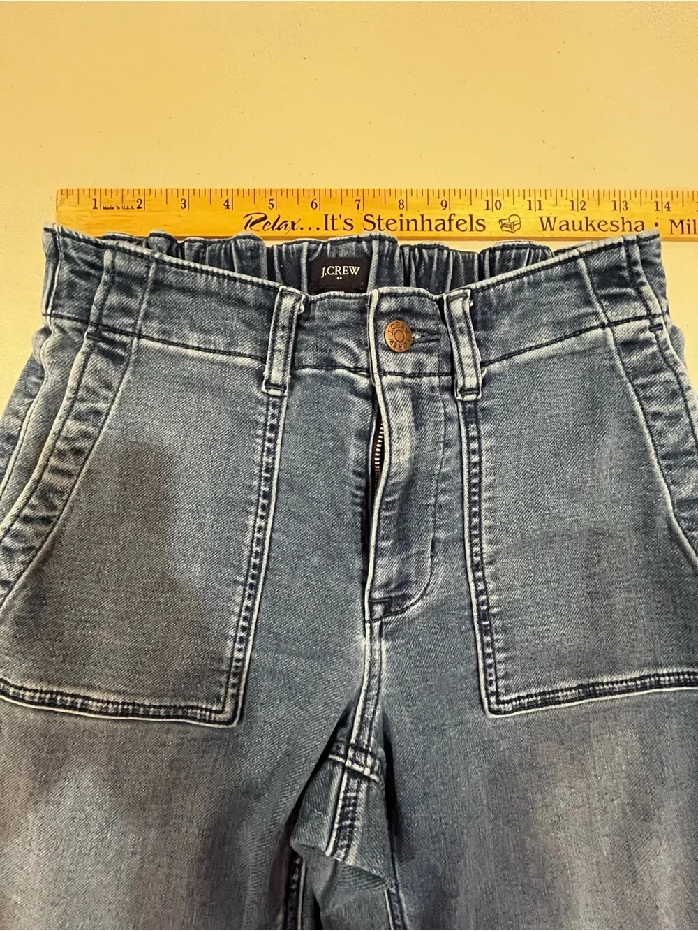 J. Crew Light Blue Surplus Jeans with released hem